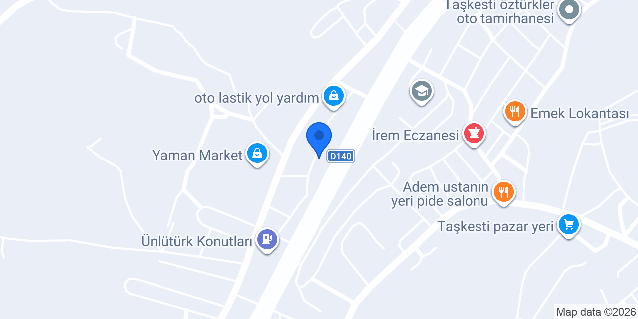 Taşkesti kaporta boya servisi konumu