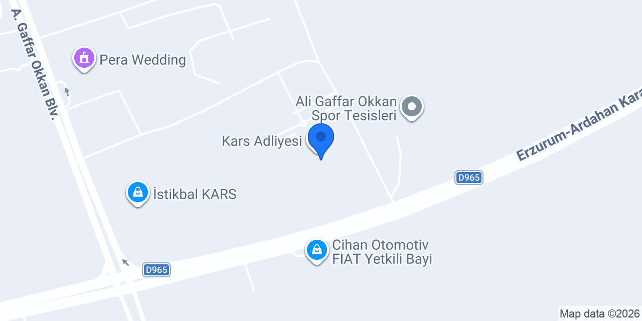Kars Adliyesi konumu