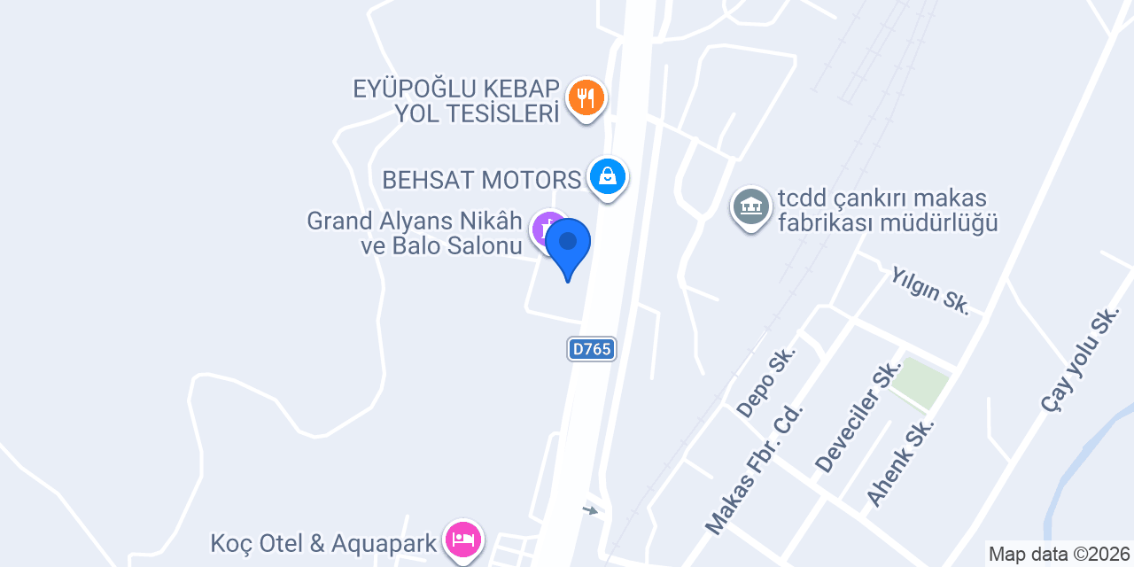 Aslan Motors Çankırı konumu