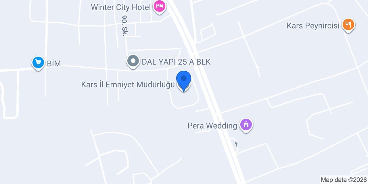 Kars İl Emniyet Müdürlüğü konumu