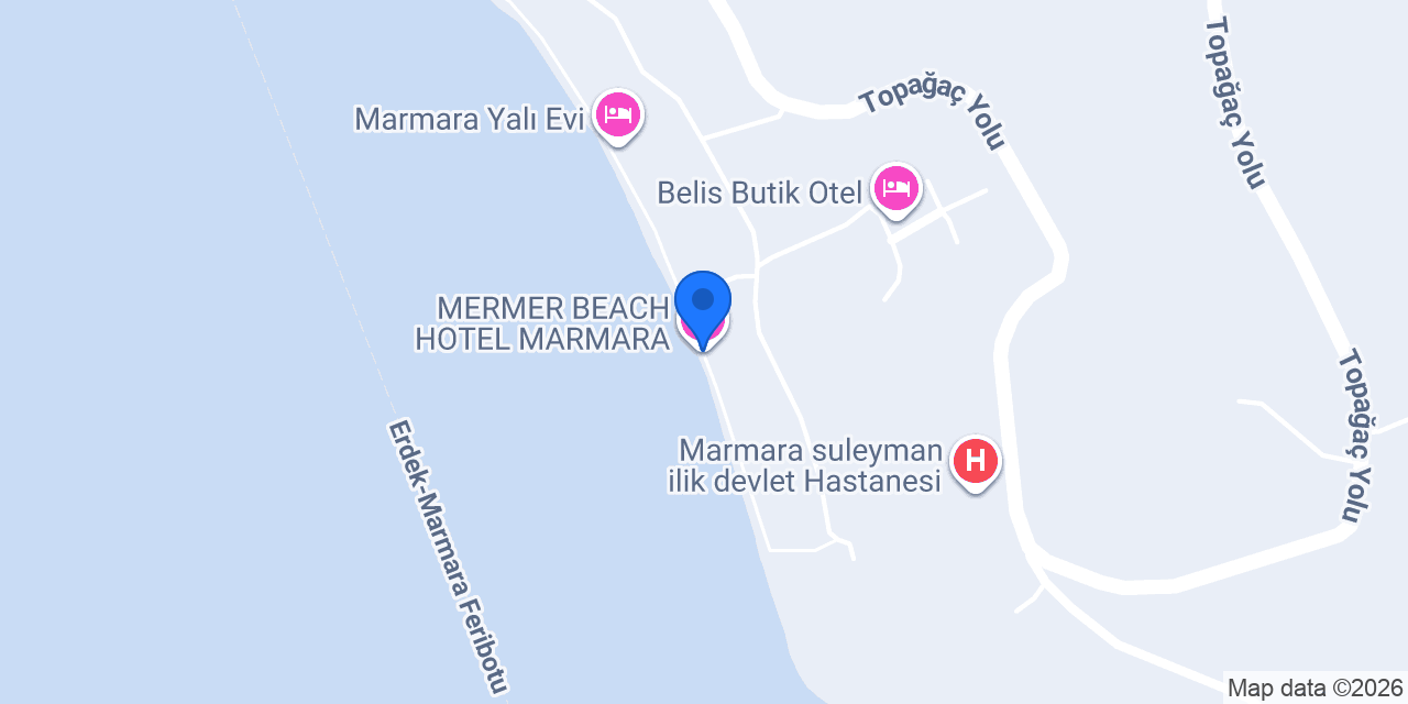 MERMER BEACH HOTEL MARMARA konumu