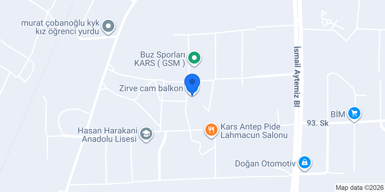 Zirve cam balkon konumu