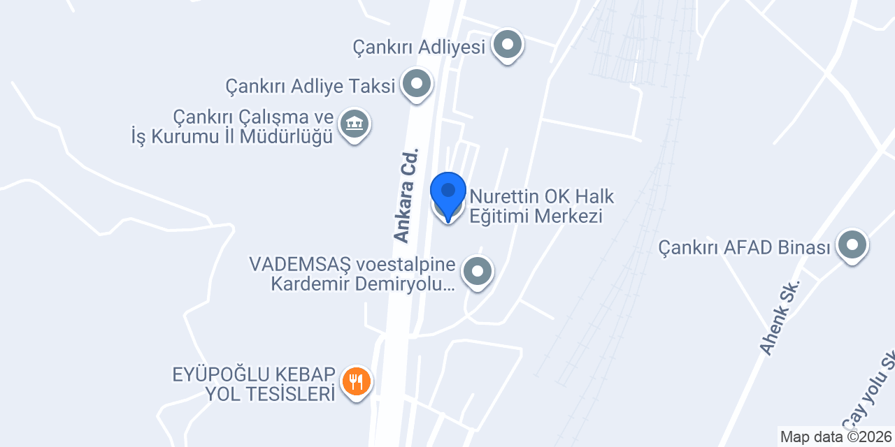 Nurettin OK Halk Eğitimi Merkezi konumu