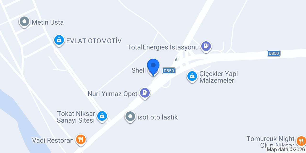 Shell konumu