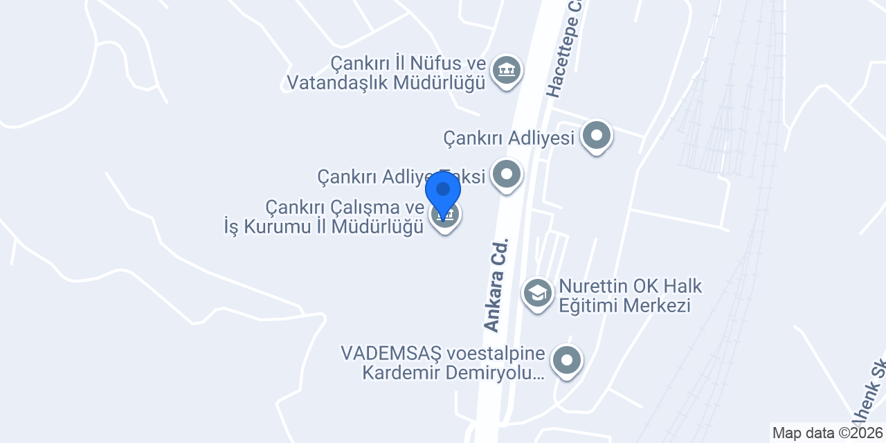 Çankırı Ticaret İl Müdürlüğü konumu