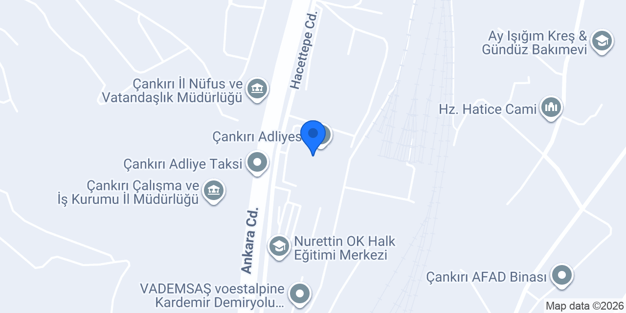 Çankırı Adliyesi konumu