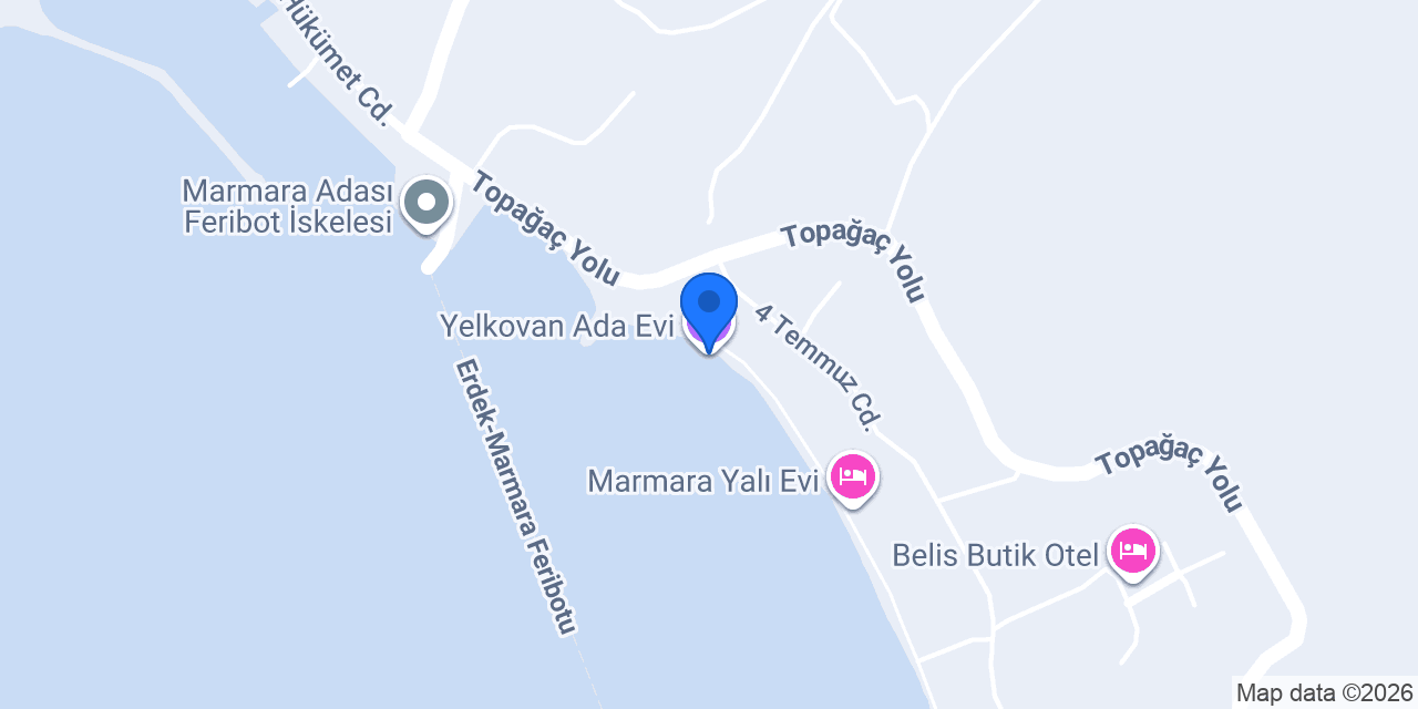 Yelkovan Ada Evi konumu