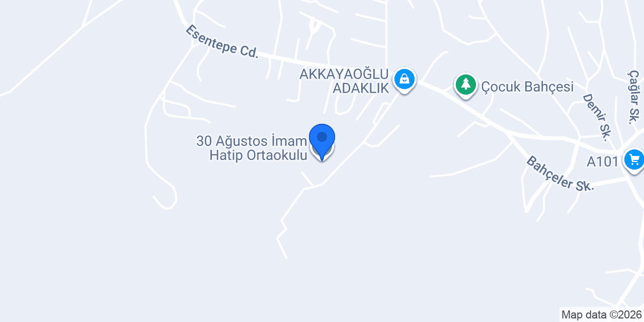 30 Ağustos İmam Hatip Ortaokulu konumu