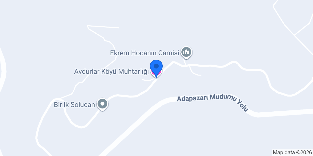 Avdurlar Köyü Muhtarlığı konumu