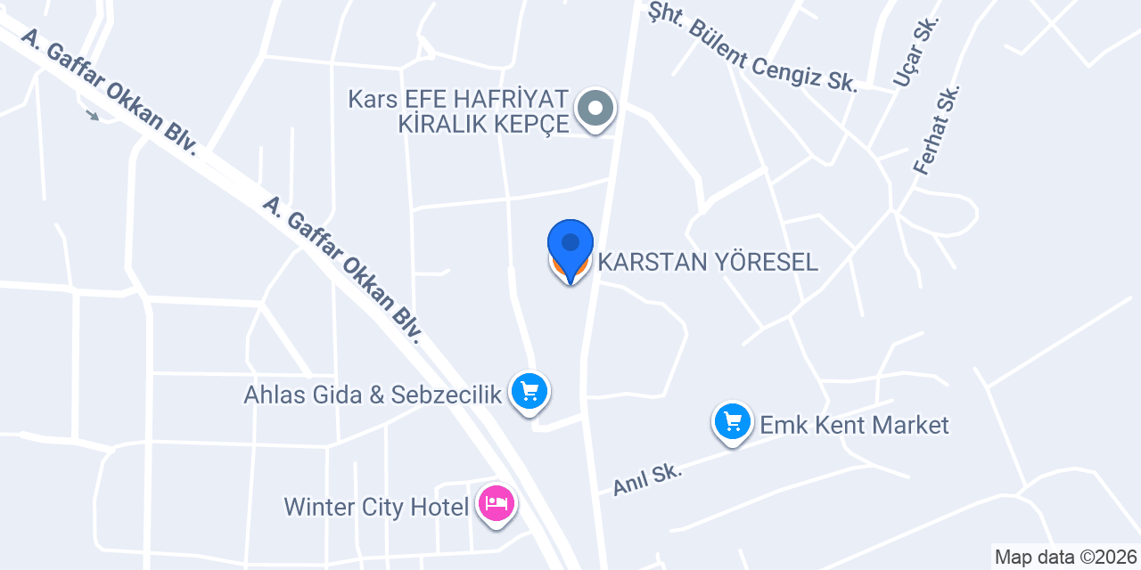 KARSTAN YÖRESEL konumu