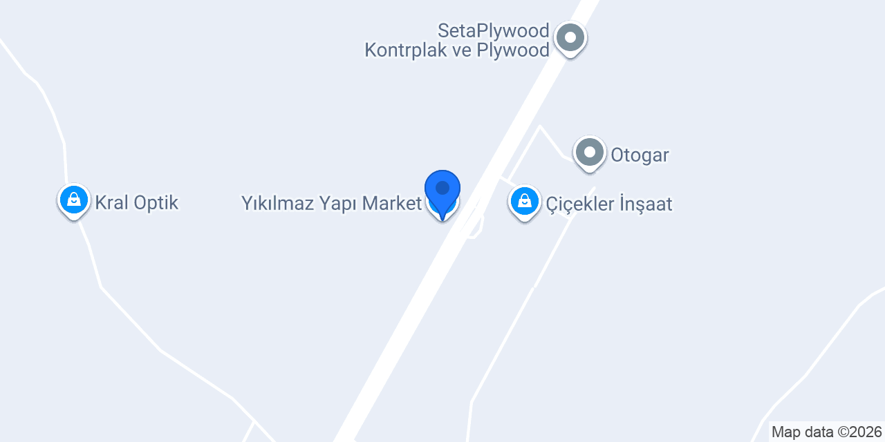 Yıkılmaz Yapı Market konumu