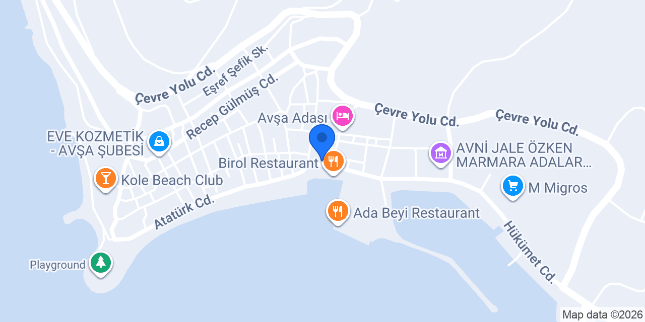 Ada Palas Otel konumu