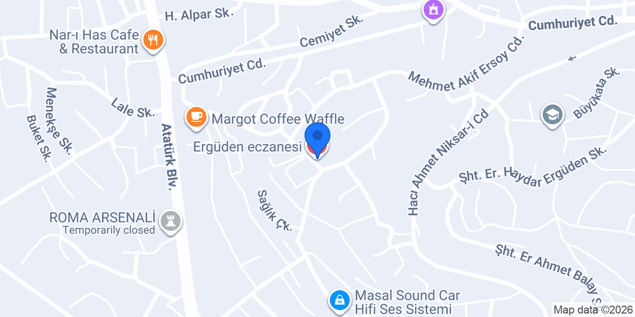 Ergüden eczanesi konumu