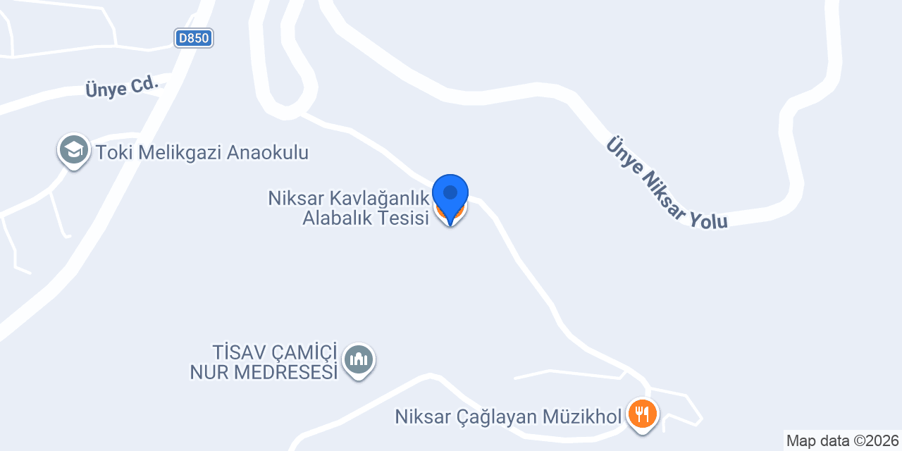 Niksar Kavlağanlık Alabalık Tesisi konumu