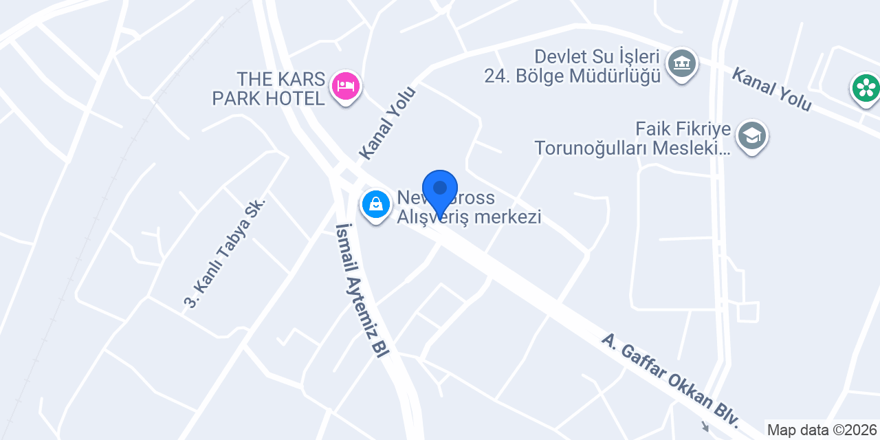 Kars Ergül Mobilya konumu
