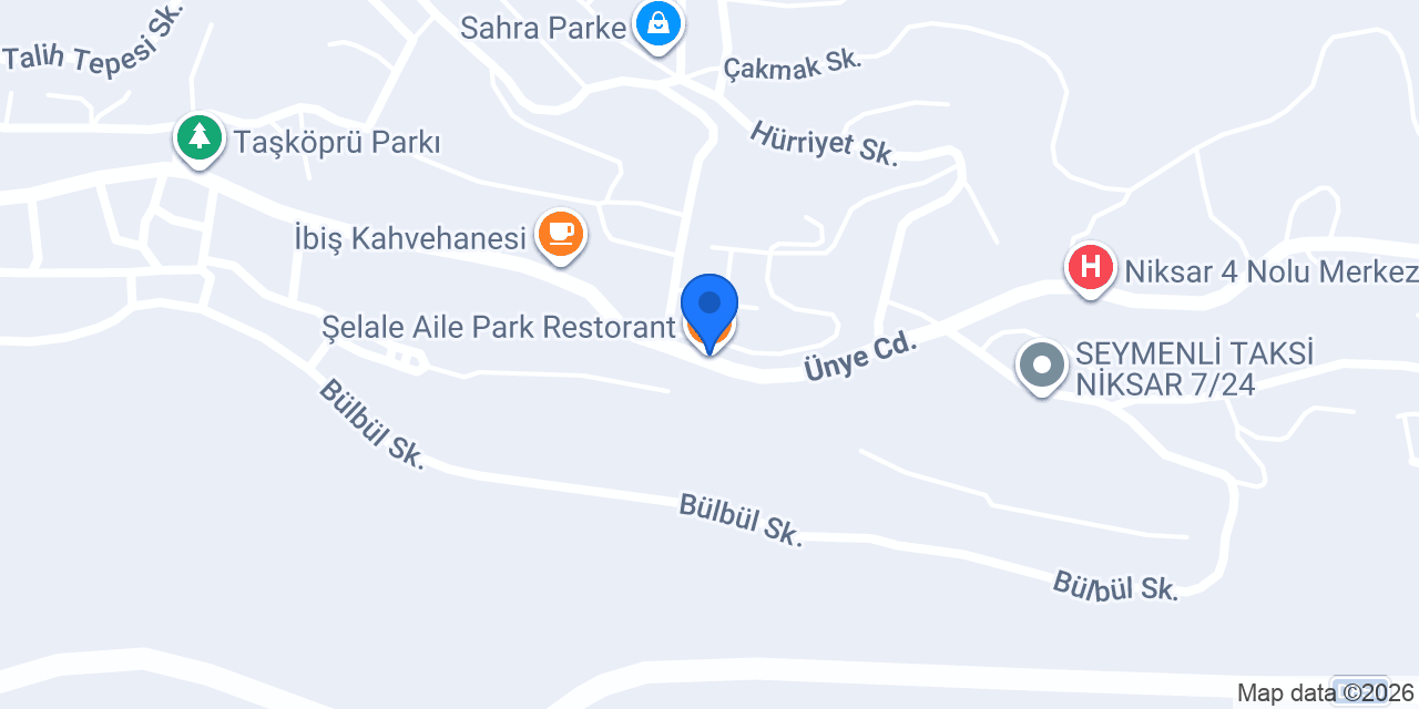 Şelale Aile Park Restorant konumu