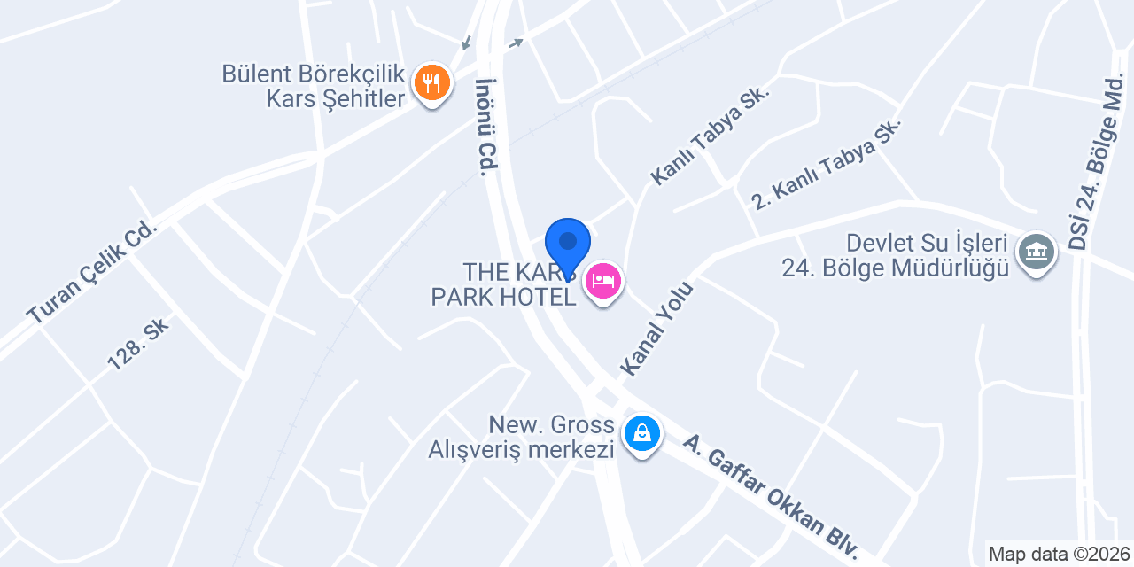 Özel Kars Hayat Hastanesi konumu