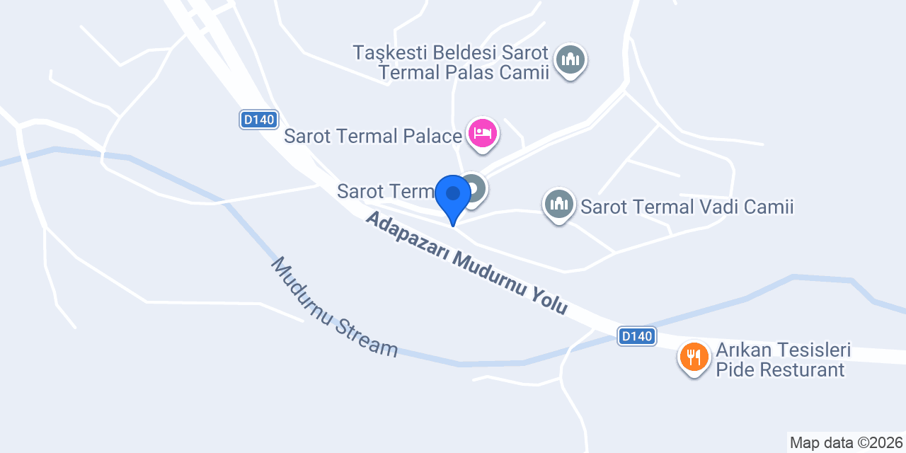 Sarot Termal Vadi konumu