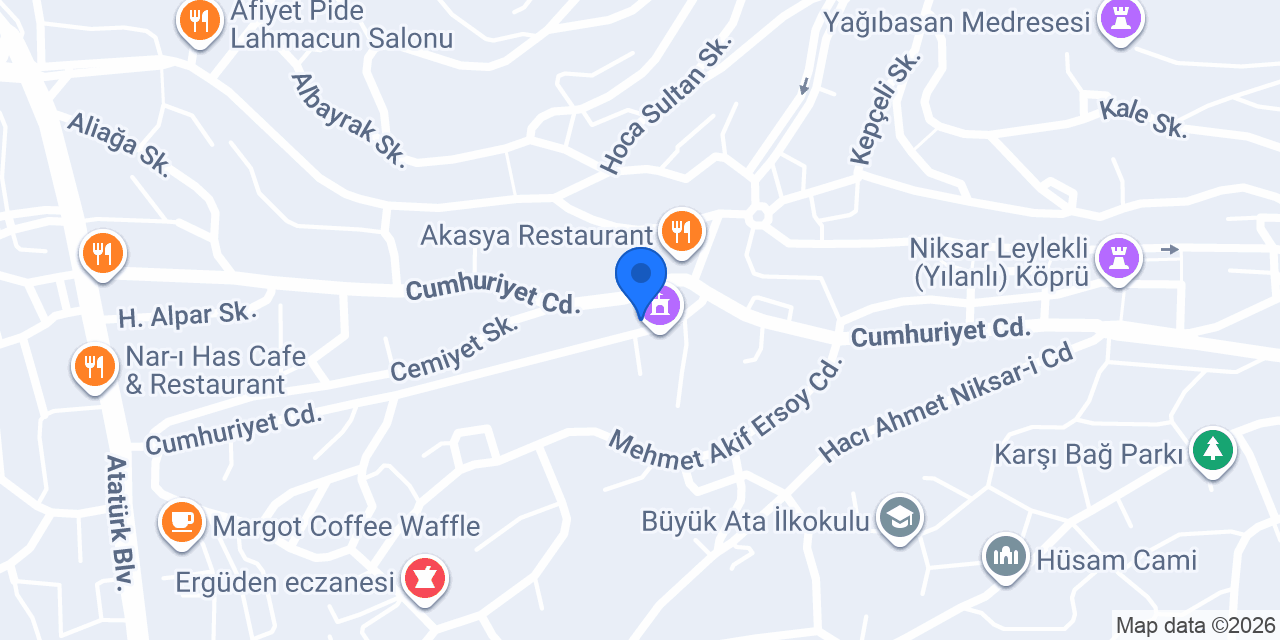 Akbank-niksar Şubesi konumu