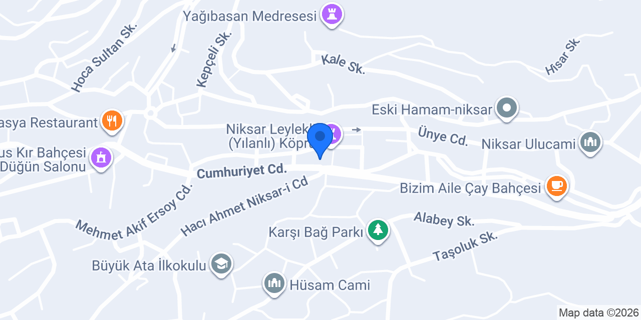 Niksar çelik taksi konumu