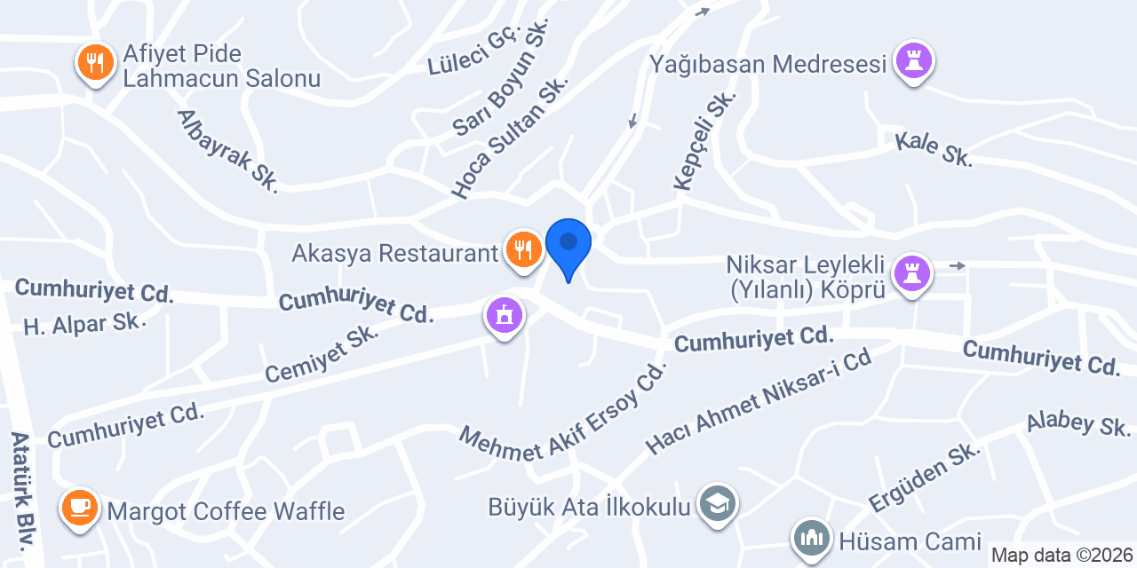 Akasya Unlu Mamulleri konumu