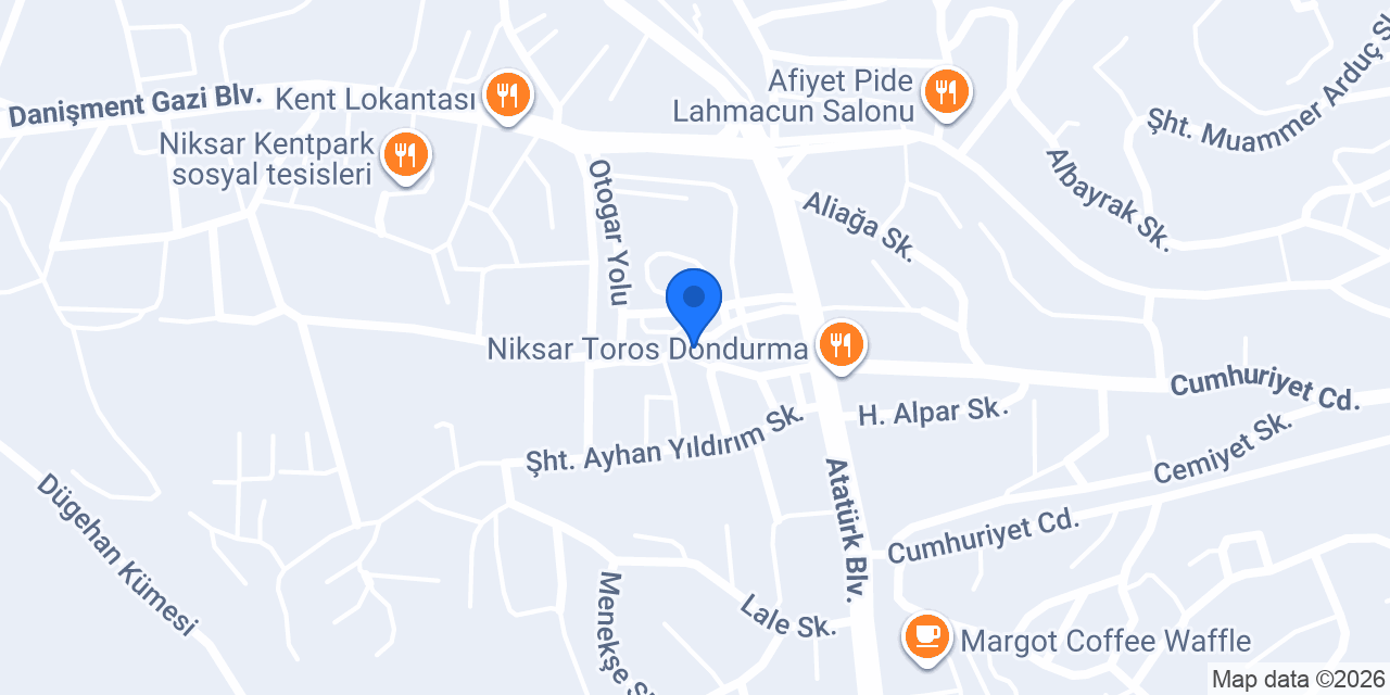 NİKSAR VETERİNER KLİNİĞİ konumu