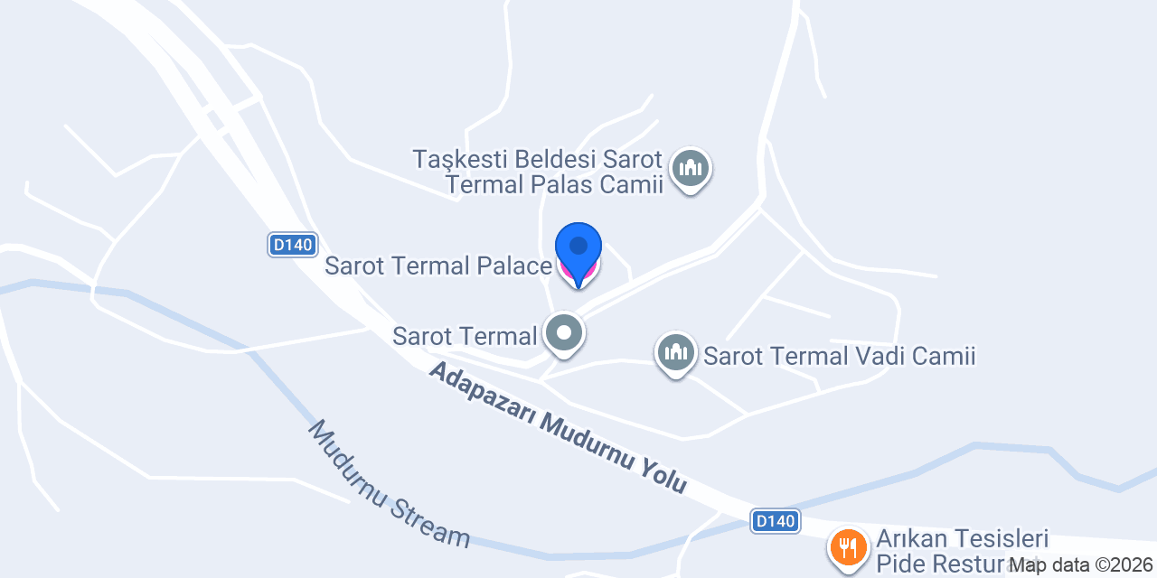 Sarot Termal Palace konumu