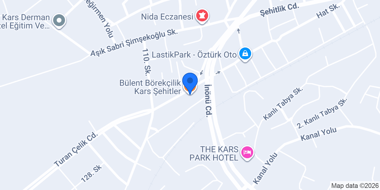 Bülent Börekçilik Kars Şehitler konumu
