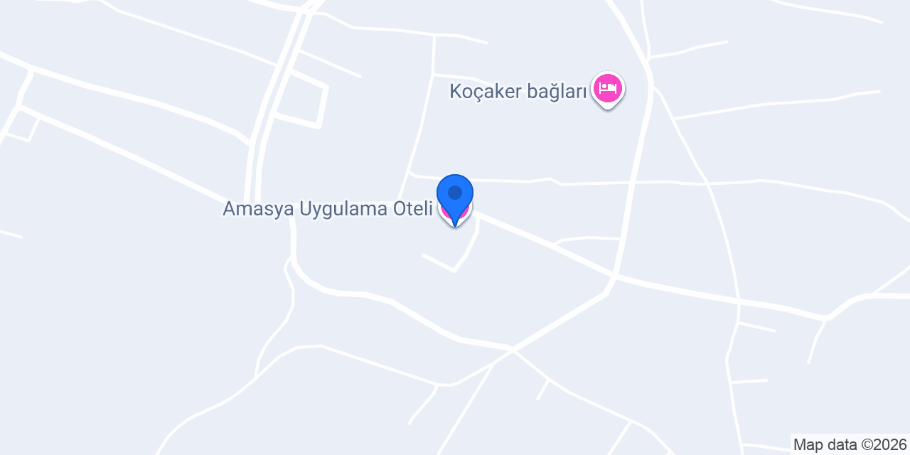 Amasya Uygulama Oteli konumu