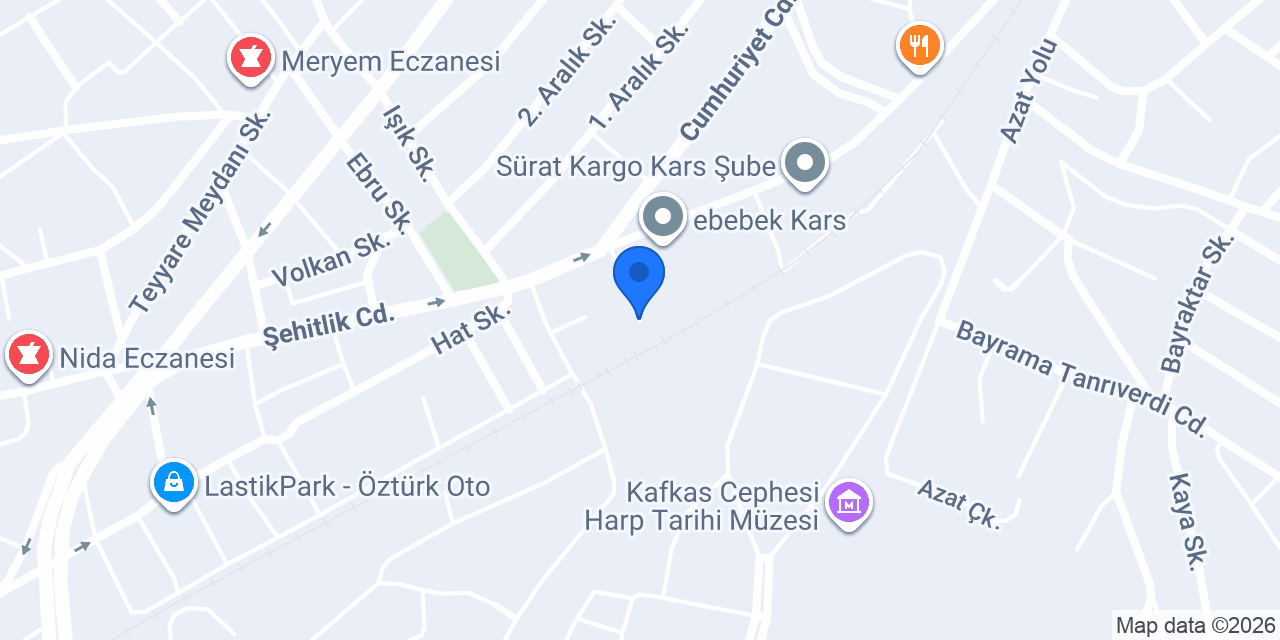 Kars Müteahhitler Derneği - KMD konumu