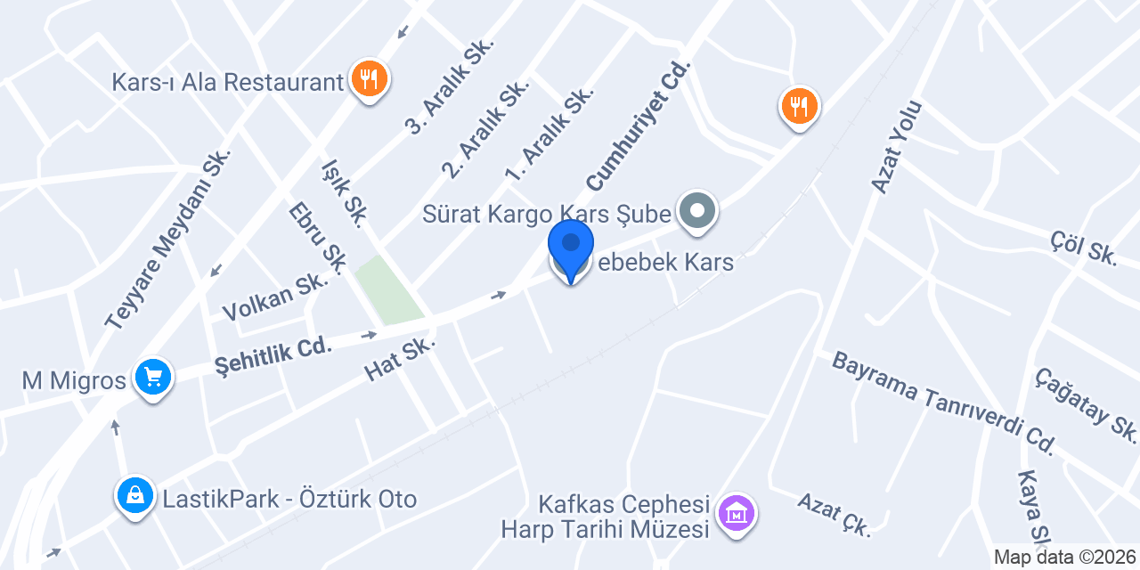 ebebek Kars konumu