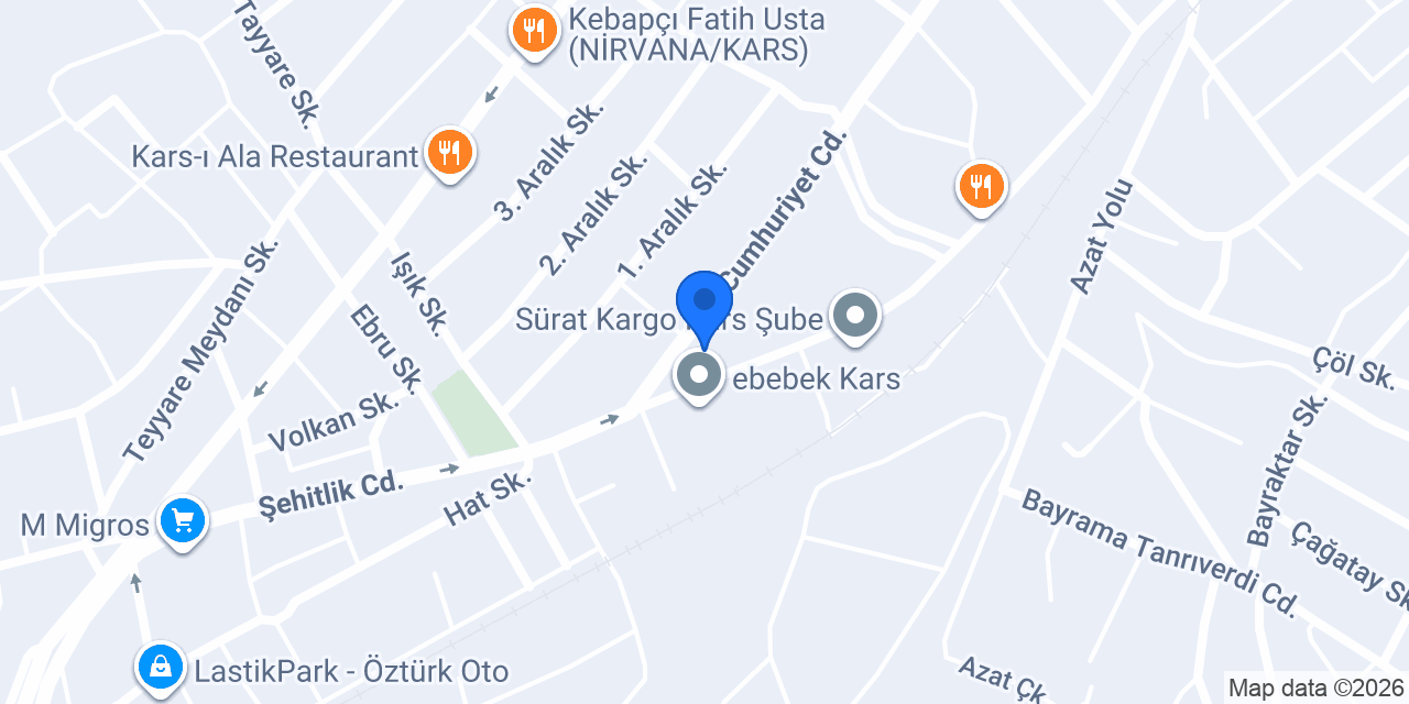 Tkbulut Rent A Car konumu