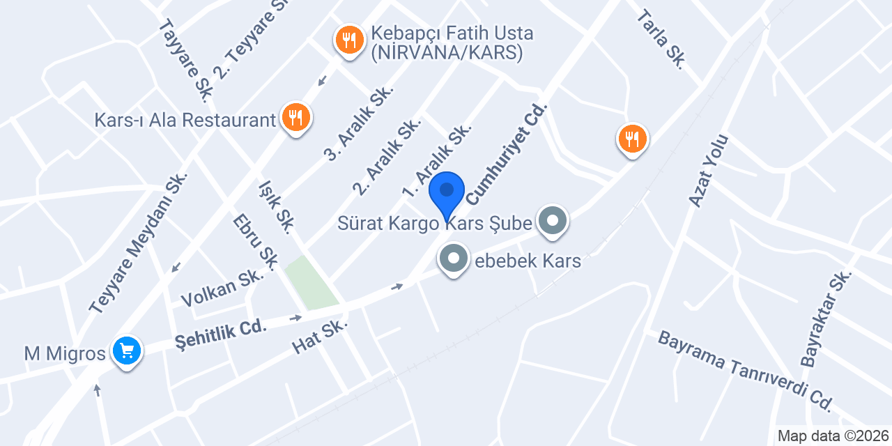Özdoğu Sürücü Kursu konumu