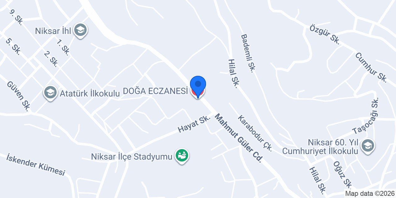 DOĞA ECZANESİ konumu