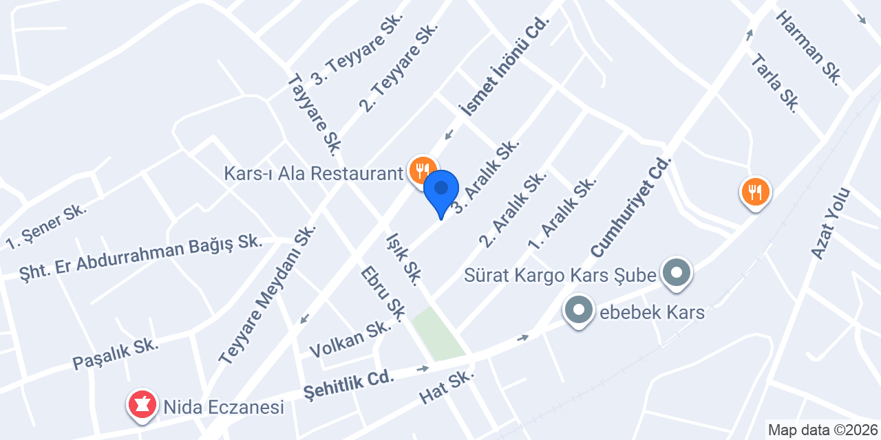 KARS TESİSAT Akarsu tesisat konumu