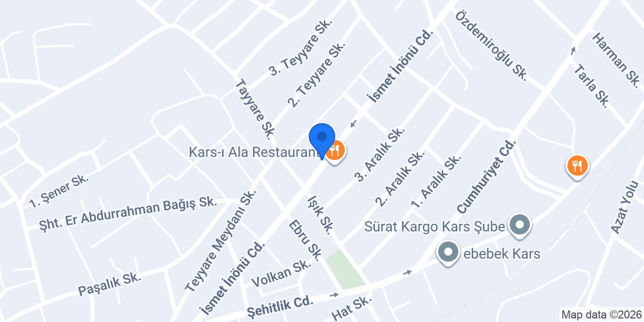 Kafkas Restoran konumu