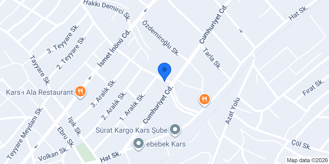 Kars Psikolog Hazar Akbaba konumu