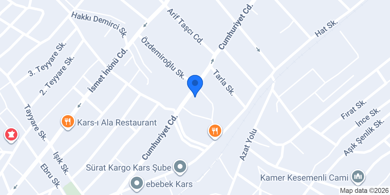 Zafer İnşaat Kars Boya, Hırdavat & Seramik konumu