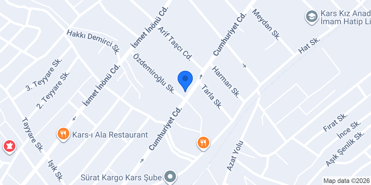 Kelebek Mobilya- Kars konumu