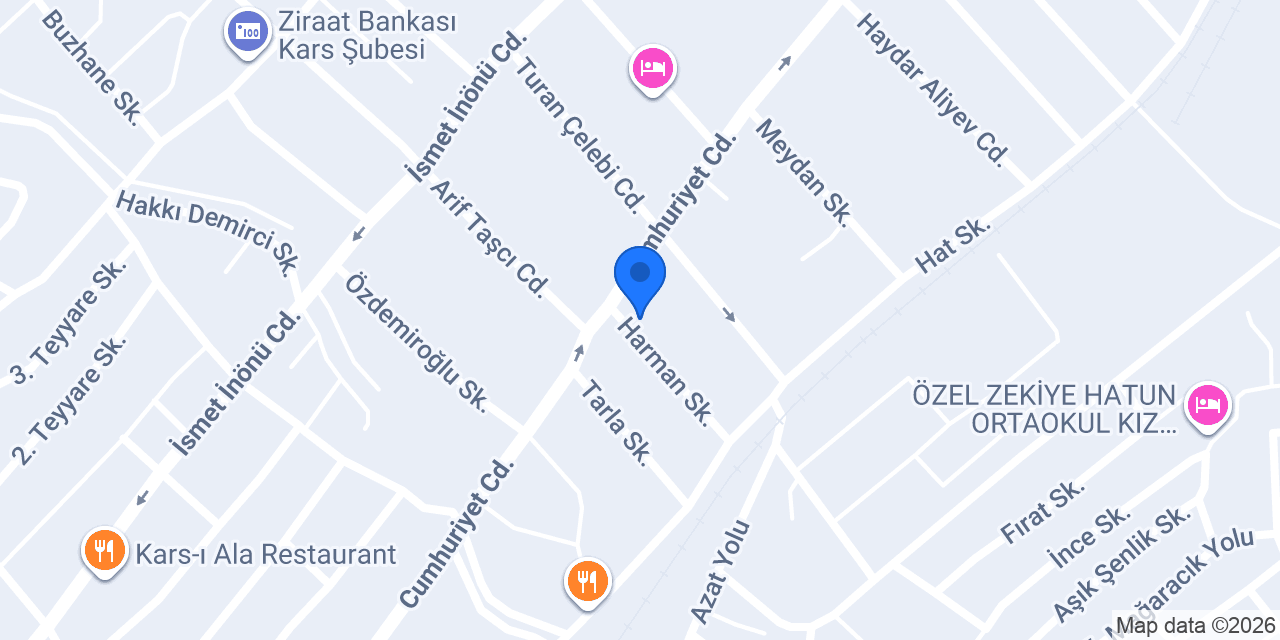 KARS SU Tesisatçı konumu