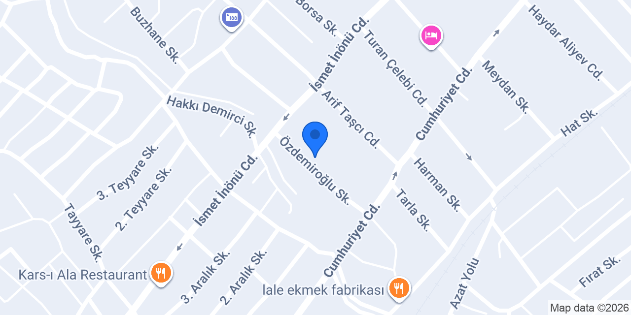 KARS TESİSATÇI SEZGİN TESİSAT konumu