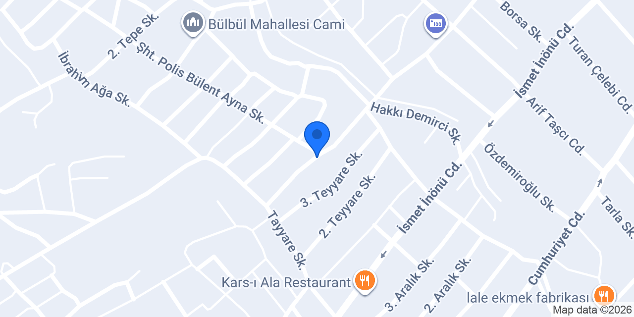 Kars İlkadım Kreş Okul Öncesi Eğitim konumu
