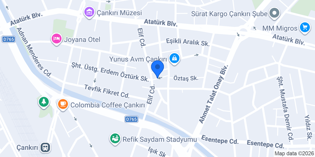 Halkbank Çankırı Şubesi konumu