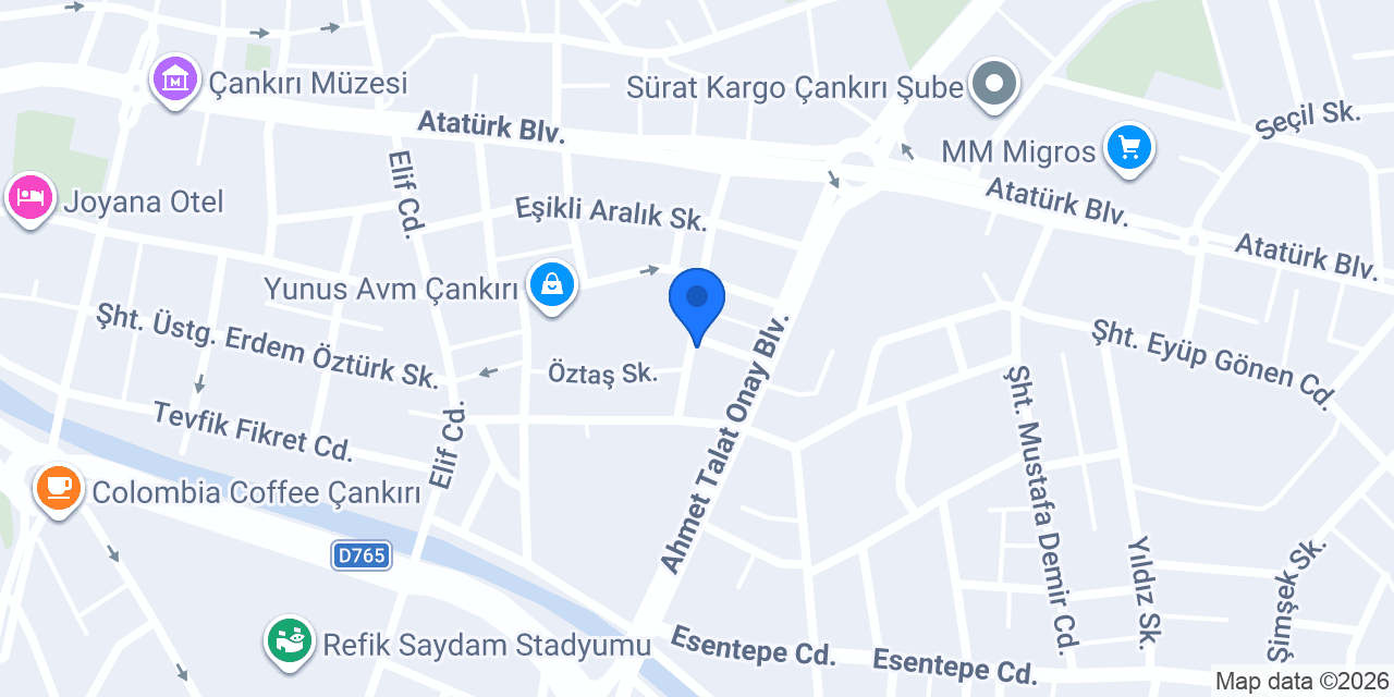 Helvacı Yakub Efendi Çankırı Şube konumu