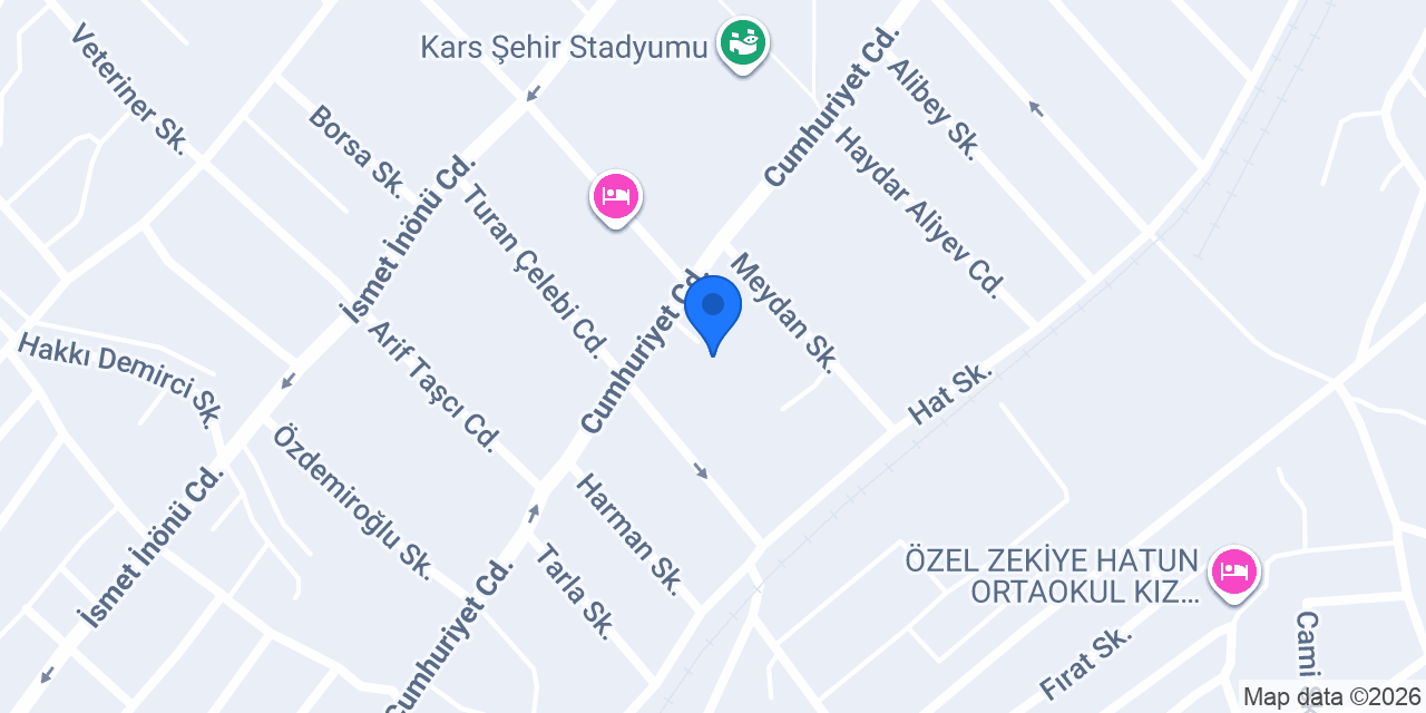 Kars Diyetisyen Ece Yarımdağ konumu