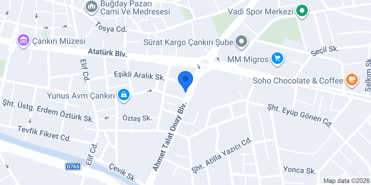 Şok-çankırı Buğday Pazarı Şubesi konumu