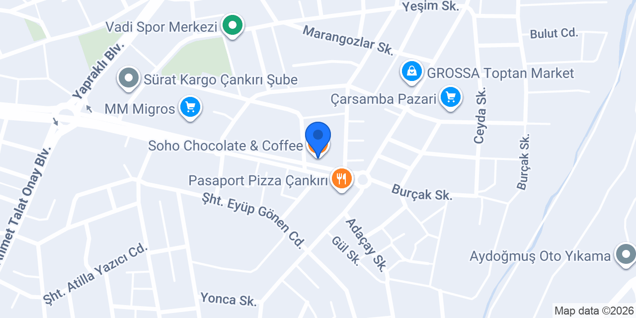 Soho Chocolate & Coffee konumu