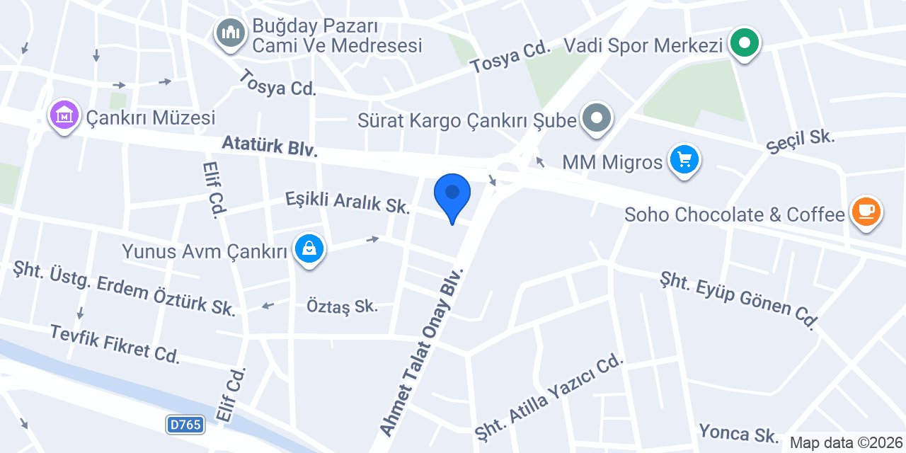 Cadde Burger Hot Dog konumu