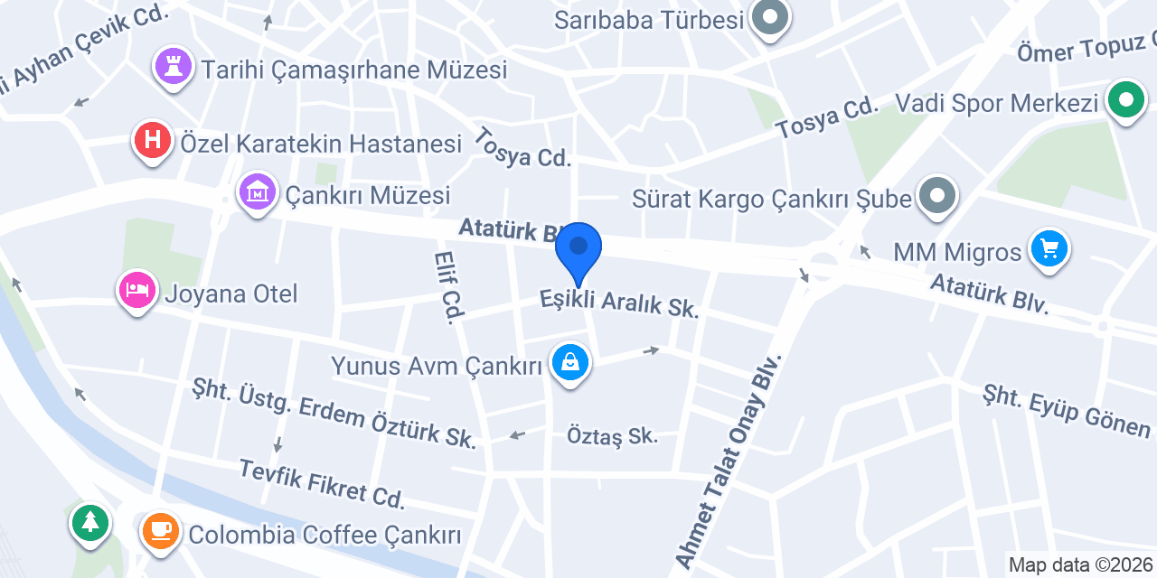 çankırı asma tavan konumu