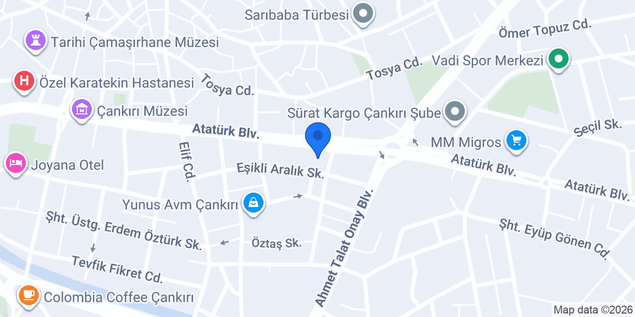Sanat Ofset Çankırı Matbaa konumu
